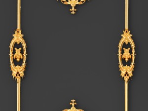 collection stucco molding frame 3D-Modell