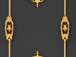 collection stucco molding frame 3D Model