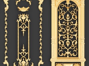 collection stucco molding frame 3D-Modell