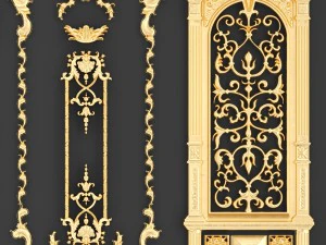 collection stucco molding frame 3D Model