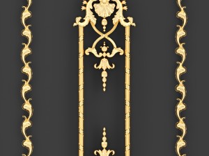 collection stucco molding frame 3D-Modell