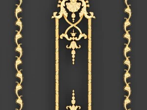 collection stucco molding frame 3D Model