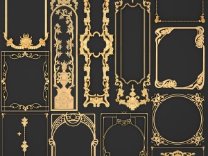 collection stucco molding frame 3D Model