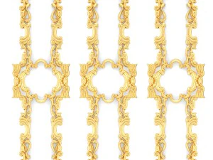 collection stucco molding frame 3D Model