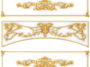 collection stucco molding frame 3D मॉडल