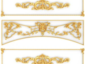 collection stucco molding frame 3D Model