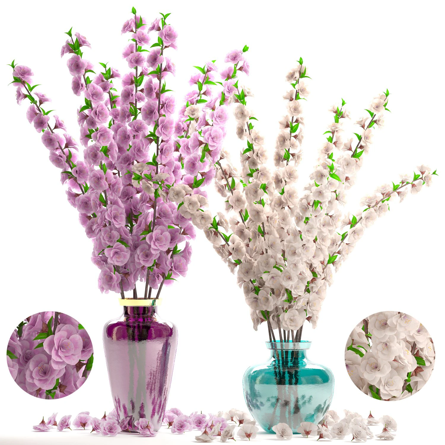 sakura bouquet 3D Model .c4d .max .obj .3ds .fbx .stl .blend 