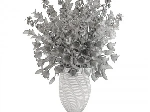 bouquet of flowers tulips and sakura 3D Model