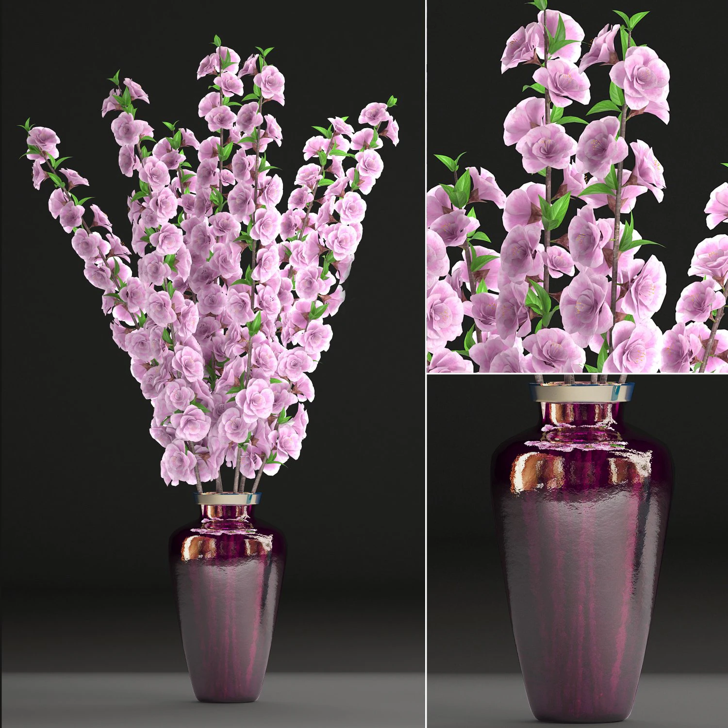 sakura bouquet 3D Model .c4d .max .obj .3ds .fbx .stl .blend 