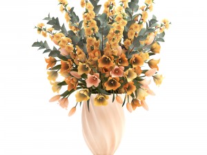 bouquet of spring flowers tulips 3D 모델
