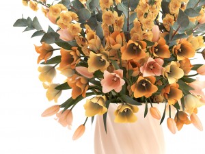 bouquet of spring flowers tulips 3D 모델