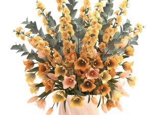 bouquet of spring flowers tulips 3D 모델