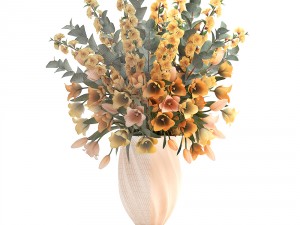 bouquet of spring flowers tulips 3D 모델