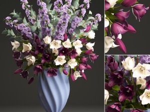 bouquet of spring flowers tulips Modelo 3D