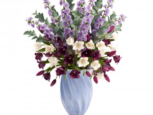bouquet of spring flowers tulips 3D Model