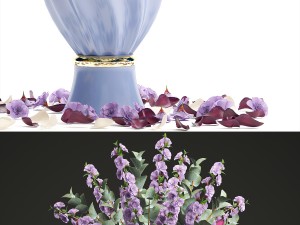 bouquet of spring flowers tulips 3D Model