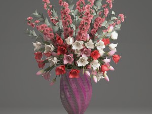 bouquet of spring flowers tulips 3D-Modell