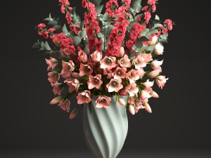 bouquet of spring flowers tulips 3Dモデル