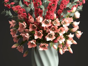 bouquet of spring flowers tulips 3Dモデル