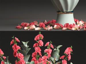 bouquet of spring flowers tulips 3Dモデル