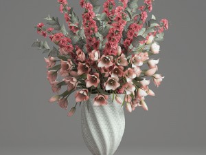 bouquet of spring flowers tulips 3Dモデル