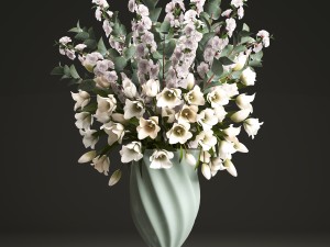 bouquet of spring flowers tulips Model 3D