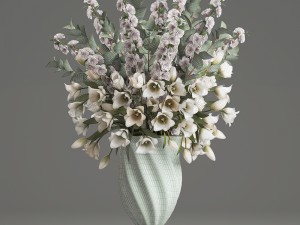 bouquet of spring flowers tulips Model 3D