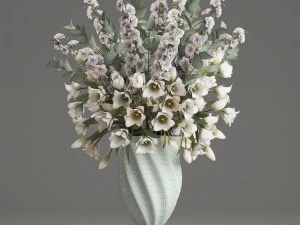 bouquet of spring flowers tulips 3D Model