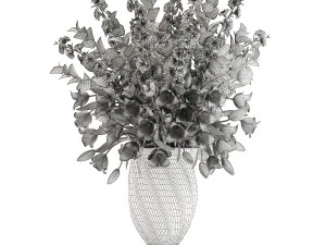 bouquet of spring flowers tulips 3D Model