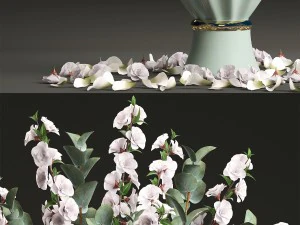 bouquet of spring flowers tulips 3D Model