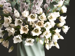 collection of bouquets of spring flowers 3D Model