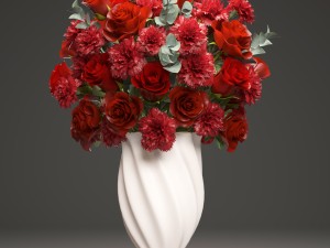bouquet of red roses 3D 모델