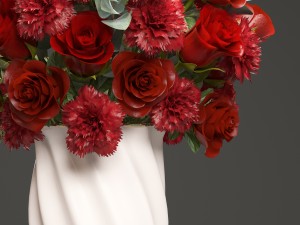 bouquet of red roses 3D 모델