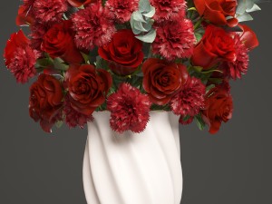 bouquet of red roses 3D 모델