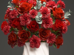 bouquet of red roses 3D 모델