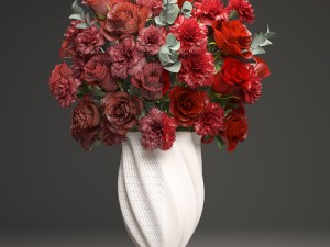bouquet of red roses 3D 모델