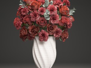 bouquet of red roses 3D 모델