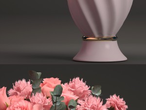 bouquet of pink roses 3D Модель