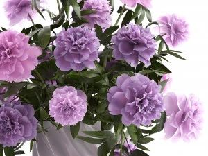 bouquet lilac peonies 3D Model