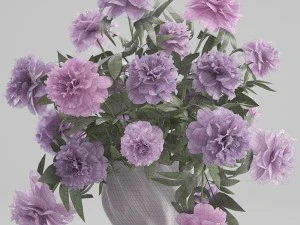 bouquet lilac peonies 3D Model