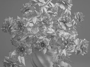 bouquet lilac peonies 3D Model
