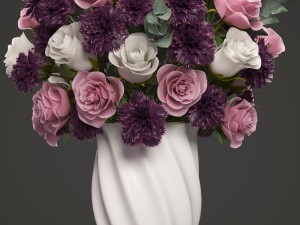 bouquet of flowers in a vase 3D-Modell