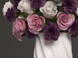 bouquet of flowers in a vase 3D-Modell