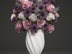 bouquet of flowers in a vase 3D-Modell