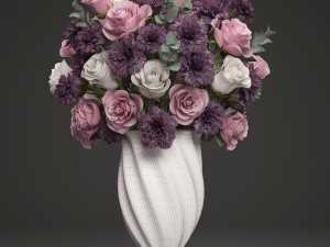 bouquet of flowers in a vase 3D-Modell