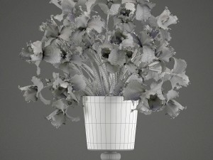 flower bouquet of iris Modèle 3D