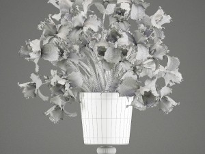 flower bouquet of iris Model 3D