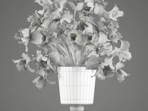 flower bouquet of iris 3D Model