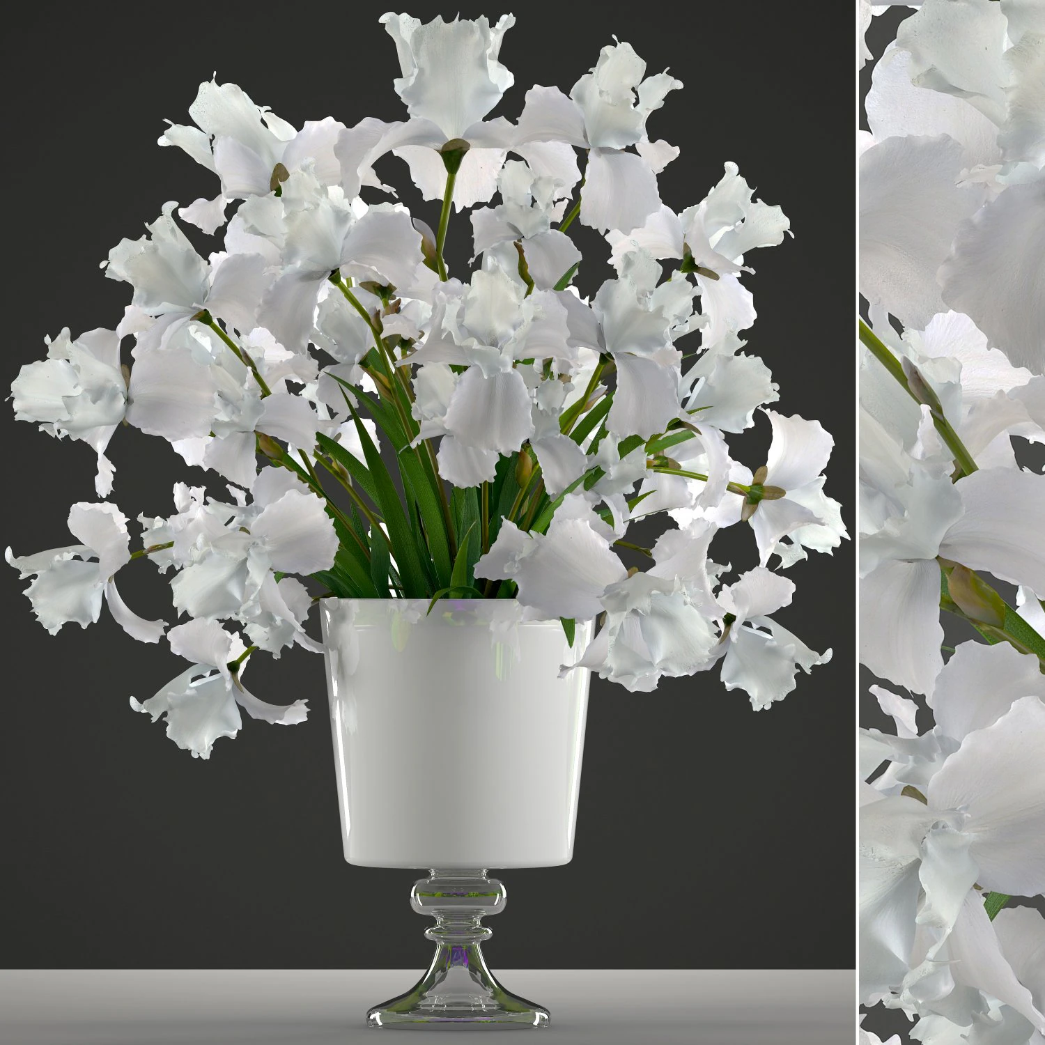 flower bouquet of iris 3D Model .c4d .max .obj .3ds .fbx .stl .blend