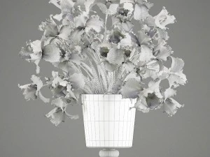 flower bouquet of iris 3D Model